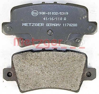 METZGER 1170288 Bremsbelagsatz, Scheibenbremse